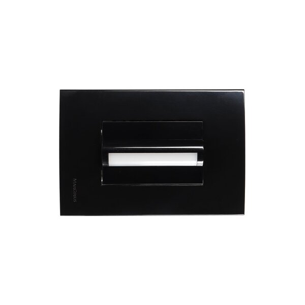 Balizador Horizontal Margirius Sleek Com Placa 4x2 Preto Ebon