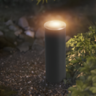 Balizador LED Externo de Chão Cob Preto Plástico 4W Luz Amarela IP67 Bivolt Gaya