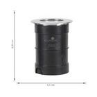 Balizador LED Externo de Chão Cob Preto Plástico 6W Luz Amarela IP67 Bivolt Gaya