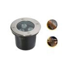 Balizador Luminária Blindado Piso Solo Led 3w Quente - Cinza