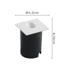 Balizador Nordecor Fery Embutir Quadrado Led Bivolt Branco 30