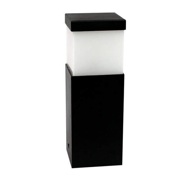 Balizador Poste Jardim Preto Alumínio Com Tampa E27