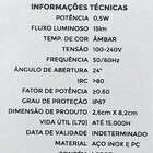 Balizador Solo Rani 0 5w Âmbar  Ip67-nordecor