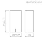 Balizador Stella De Sobrepor Risk Preto Sth8741/30