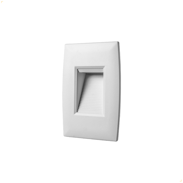 Balizador Step V Embutir Led 4x2 2w 3000k Parede Muro Escada