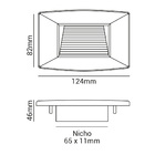 Balizador STEP V LED 2W 3000K PRETO IP65