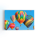 Balonismo Balão Colorido Céu Azul Quadro Canvas 120x80cm