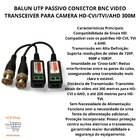 Balun Utp Passivo Conector Bnc Video Transceiver P/camera Hd-