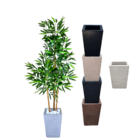 Bambu Artificial Permanente + Vaso Decorativo