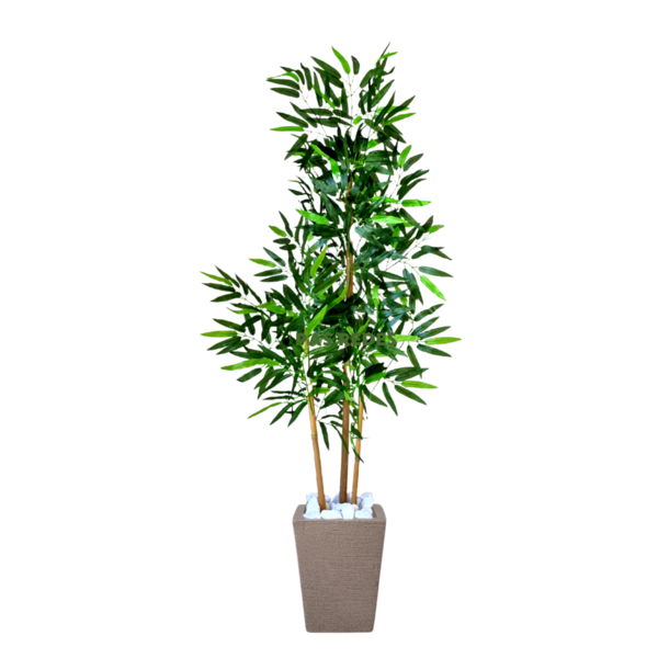 Bambu Artificial Permanente + Vaso Decorativo