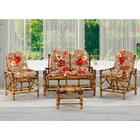 Bambu Namoradeira, 4 Lugares 4 Almofadas Mesa Centro