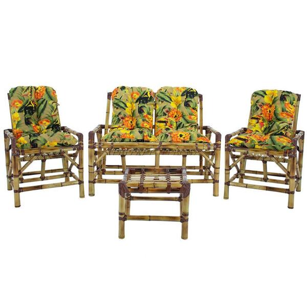 Bambu Namoradeira, 4 Lugares Mesa Centro 4 Almofadas3