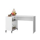 Bancada 2 Nichos Branco/pe Metalico Preto Mdp 15mm