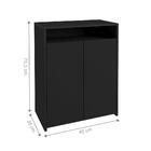 Bancada 2 Portas Carrara Preto