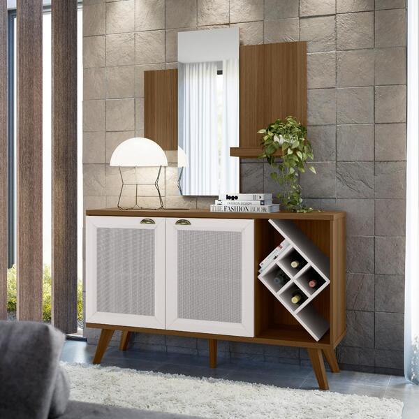 Bancada 2 Portas Tampere Imbuia Off White