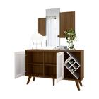 Bancada 2 Portas Tampere Imbuia Off White