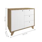 Bancada 3 Gavetas Carbonia Olmo Branco