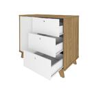 Bancada 3 Gavetas Carbonia Olmo Branco