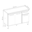 Bancada 3 Portas Roni Avena Grafito