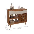 Bancada Adega Danni Cedro Off White Com 2 Gavetas