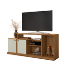 Bancada Alabama Para Sala 2 Portas Tv Até 50'' Com Rodinhas -