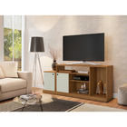 Bancada Alabama Para Sala 2 Portas Tv Até 50'' Com Rodinhas -