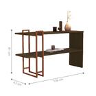 Bancada Aparador 2 Prateleiras Stka Canela Bronze