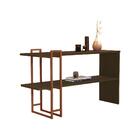 Bancada Aparador 2 Prateleiras Stka Canela Bronze