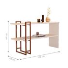 Bancada Aparador 2 Prateleiras Stka Pérola Bronze