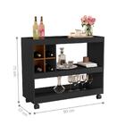 Bancada Aparador Bar Kenai Preto Nature