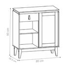 Bancada Aparador Café Livia Pintura Palha Off White Noce