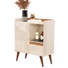 Bancada Aparador Dylan Off White Freijo Flex Com 2 Portas