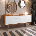 Bancada Aparador Jullian Cedro Branco 4 Portas