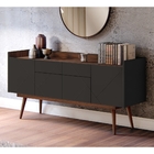 Bancada Aparador Jullian Dakota Preto  4 Portas