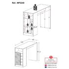 Bancada Balcão/mesa De Cozinha Com Adega 1 Porta E Espelho Mu