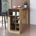 Bancada Balcão Para Cozinha 140cm 1 Porta Com Nichos Atenas F