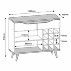 Bancada Bar Angra Preto Dakota