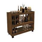 Bancada Bar Omaha Canela Com Rodízios