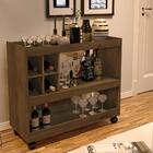 Bancada Bar Omaha Canela Com Rodízios