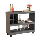 Bancada Bar Omaha Ônix Com Rodízios