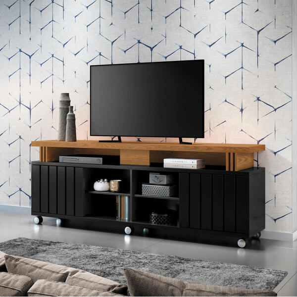 Bancada Briz 1.8 Preto / Nature - Hb Móveis | Leroy Merlin