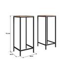 Bancada C/ 4 Banquetas Alta Macadâmia Preto M.com