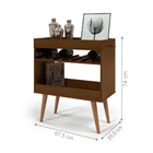 Bancada Café Bari Com Prateleira Canela