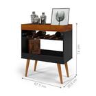 Bancada Café Bari Com Prateleira Preto Caramelo