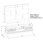 Bancada Cairo E Painel Antares Tv 65 Polegadas Dj Móveis