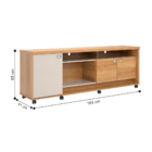 Bancada Com 3 Portas Pádua Freijó Off White