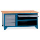 Bancada Com 5 Gavetas Porta Retrátil Suporte Para Morsa N05 E