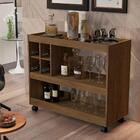 Bancada Com Adega E Rodízios Sunrise Canela Madeirado