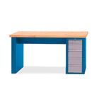 Bancada Com Gaveteiro Simples E Tampo De Pinus 40mm 220a Cmb