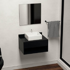 Bancada com Nicho para Cuba de Apoio 30x60x45cm Preto Venturi